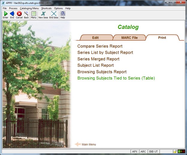 Browsing Subjects Table