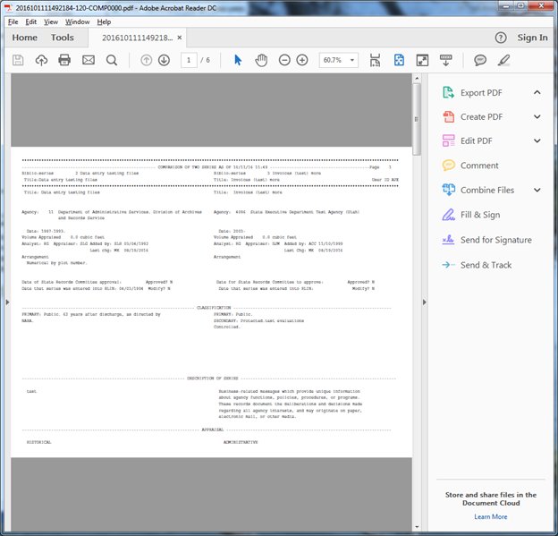 Compare Series Report